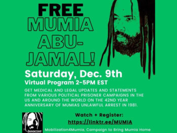 Virtual Program for Mumia Abu-Jamal.